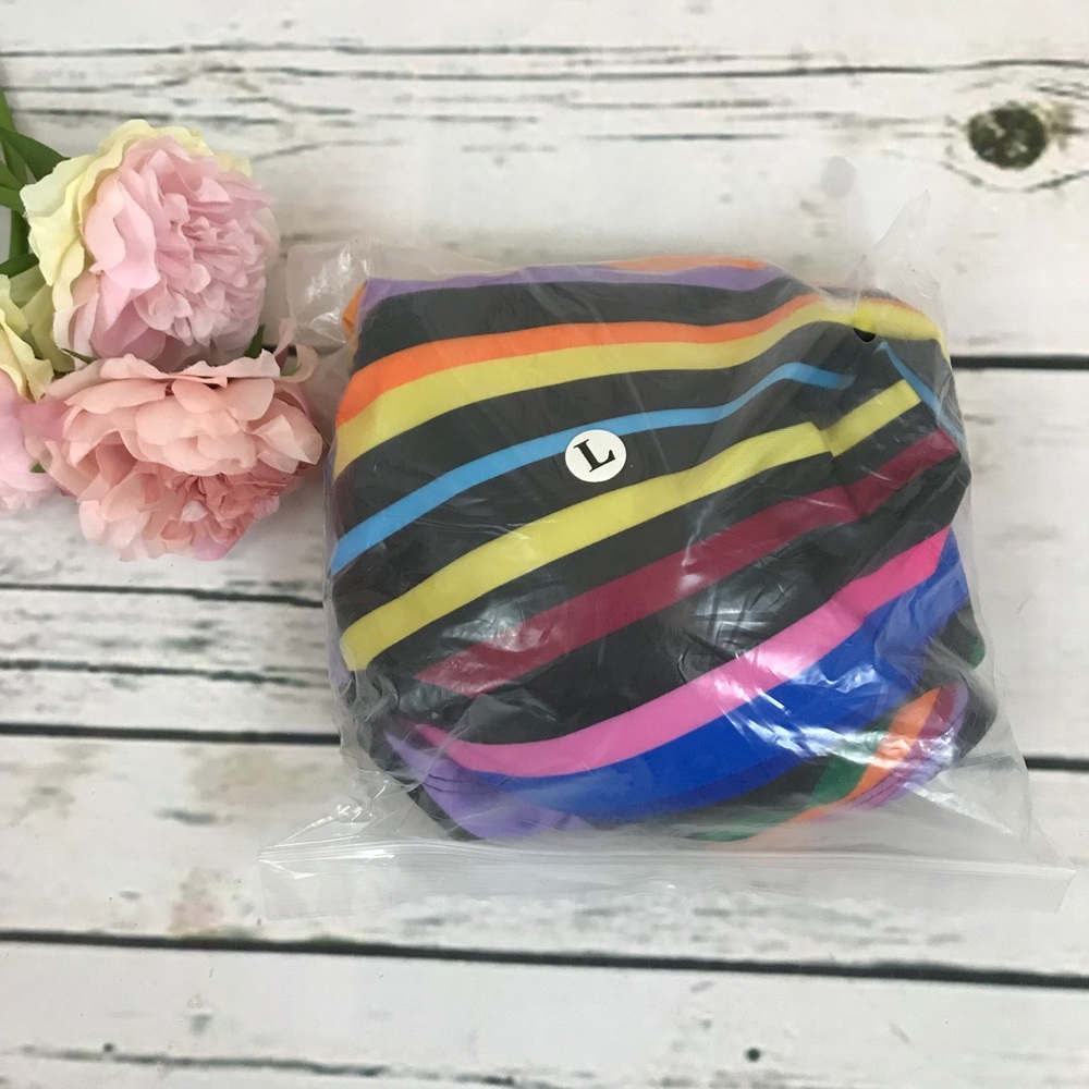 Rainbow Multicolor Striped Fan Bathing Suit - Picture 12 of 13
